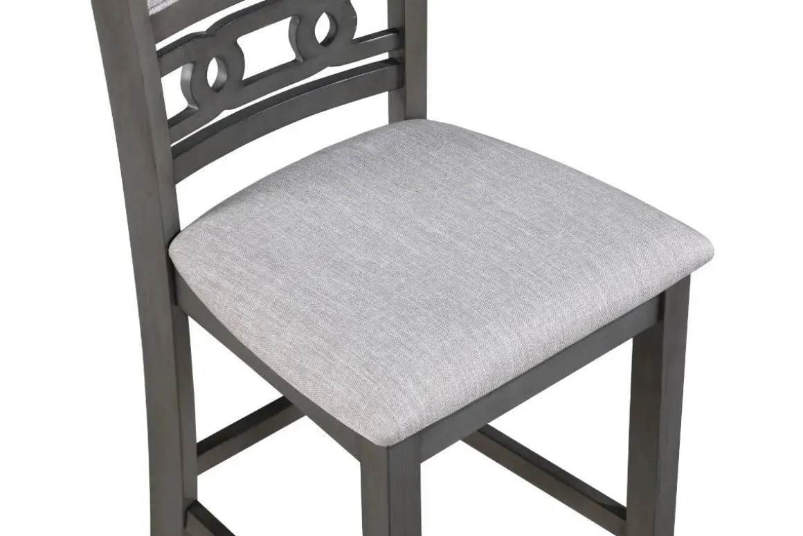 Gia Counter Height Stool In Gray, Set Of 2