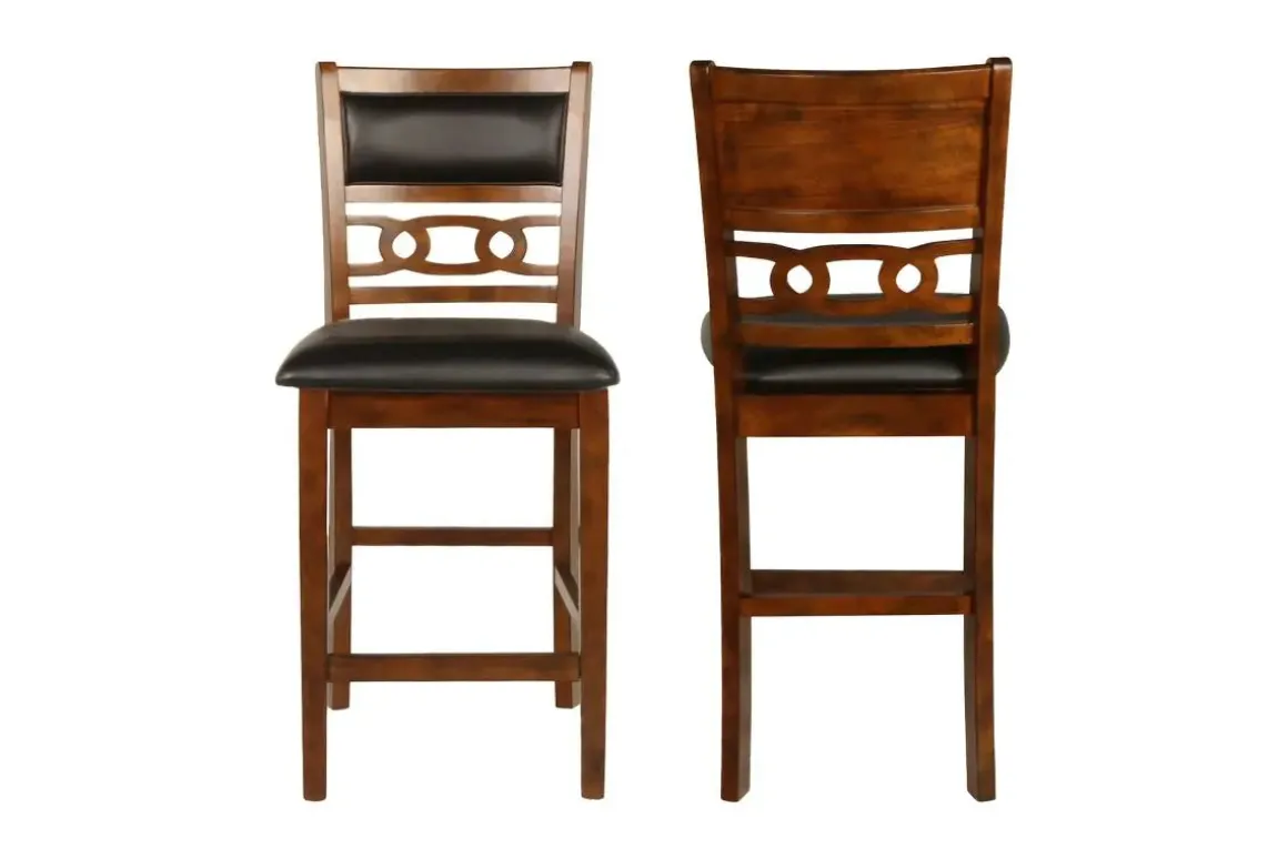 Gia Counter Height Stool In Gray, Set Of 2