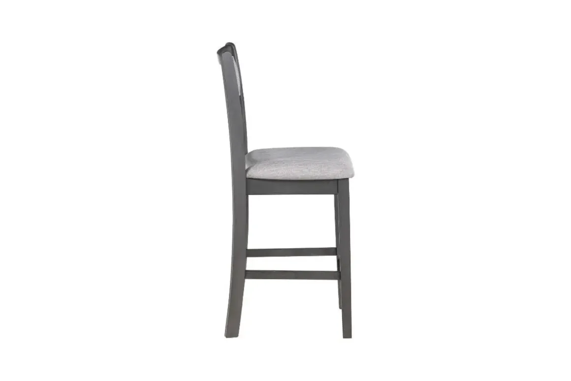 Gia Counter Height Stool In Gray, Set Of 2