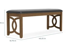 Gia Dining Bench In Dark Brown