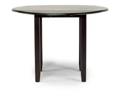 Gia Extendable Round Dining Table & 2 Chairs In Dark Brown