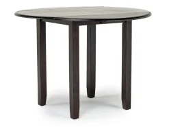 Gia Extendable Round Dining Table & 2 Chairs In Dark Brown