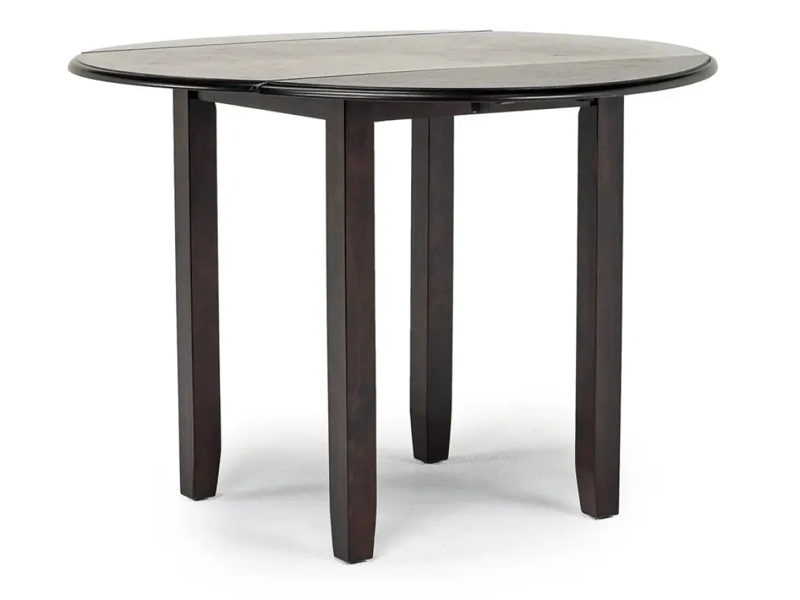 Gia Extendable Round Dining Table & 2 Chairs In Dark Brown