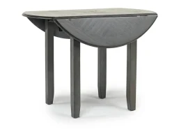 Gia Extendable Round Dining Table & 2 Chairs In Dark Brown