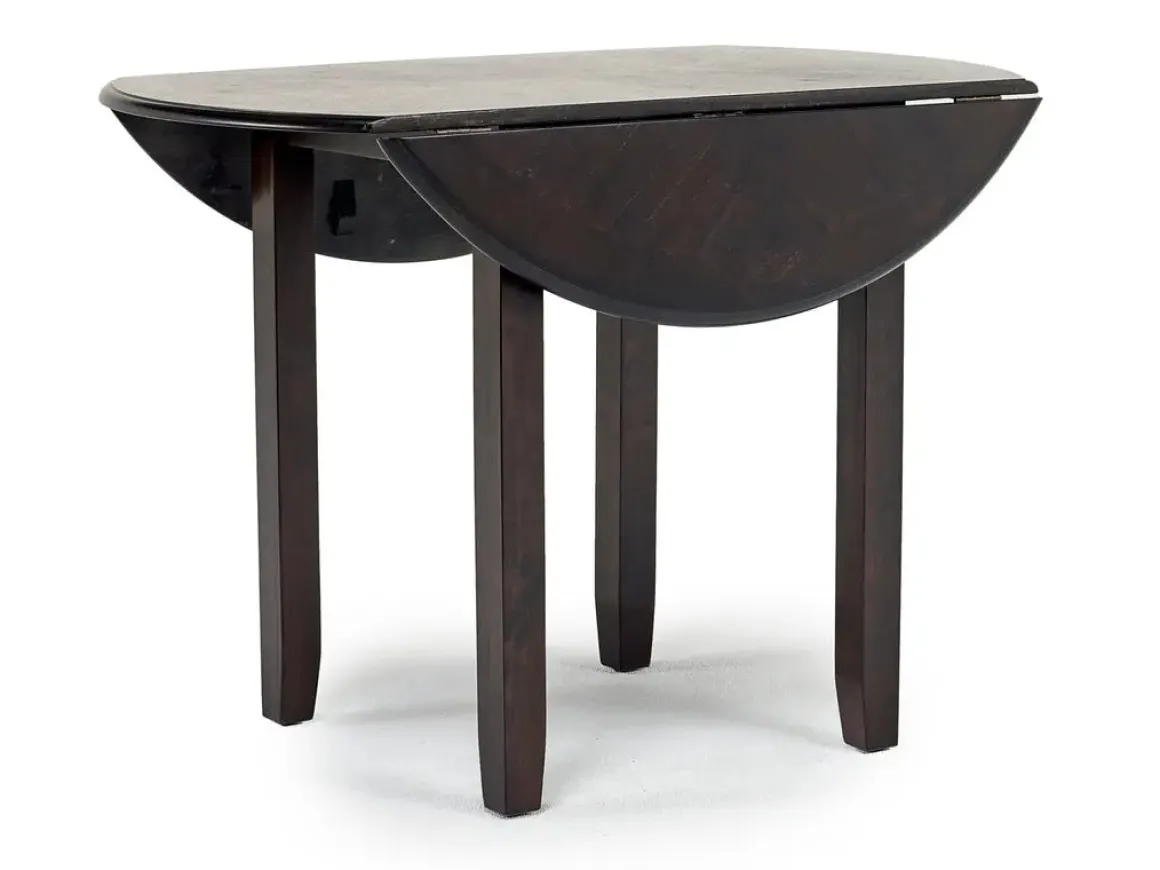 Gia Extendable Round Dining Table & 2 Chairs In Dark Brown