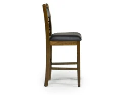 Gia Round Counter Height Dining Table & 4 Stools In Gray