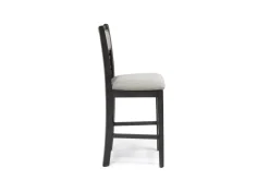 Gia Round Counter Height Dining Table & 4 Stools In Gray