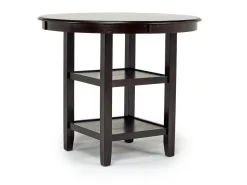 Gia Round Counter Height Dining Table & 4 Stools In Gray