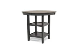Gia Round Counter Height Dining Table & 4 Stools In Gray