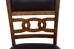 Gia Round Dining Table & 4 Chairs In Dark Brown