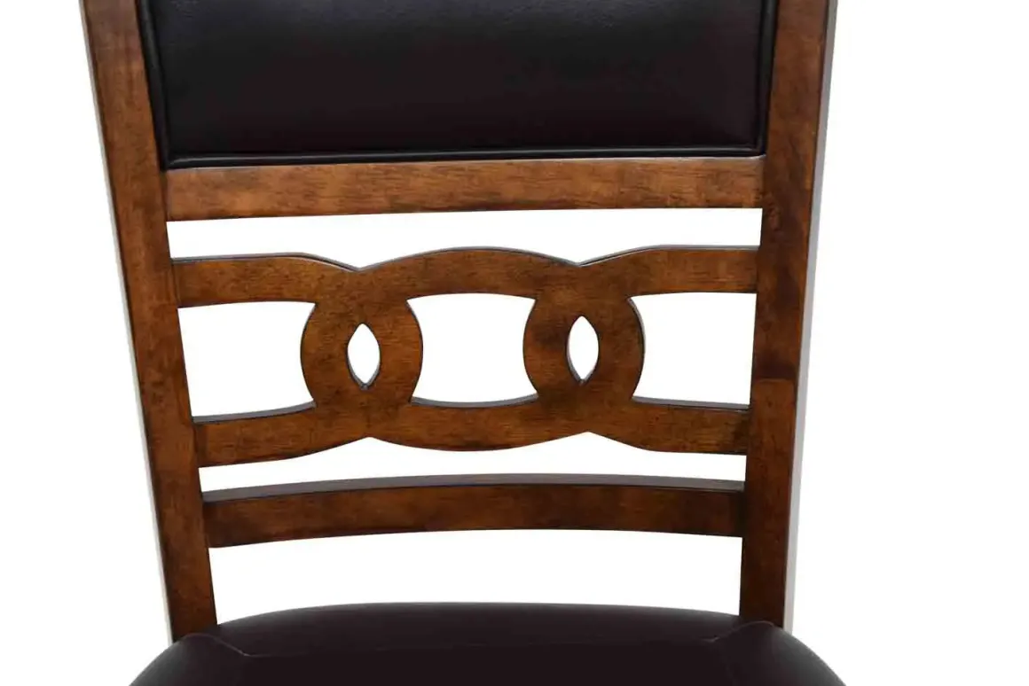 Gia Round Dining Table & 4 Chairs In Dark Brown