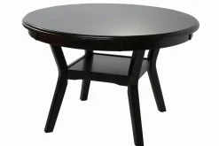 Gia Round Dining Table & 4 Chairs In Dark Brown