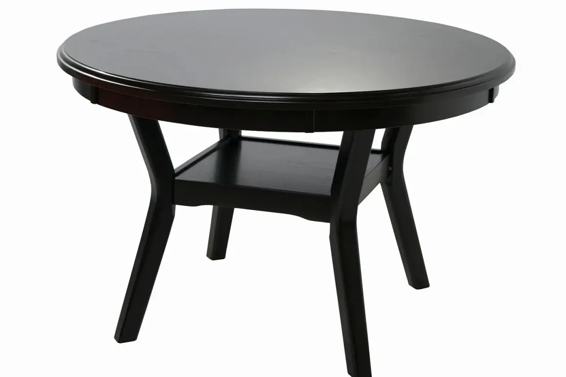 Gia Round Dining Table & 4 Chairs In Dark Brown