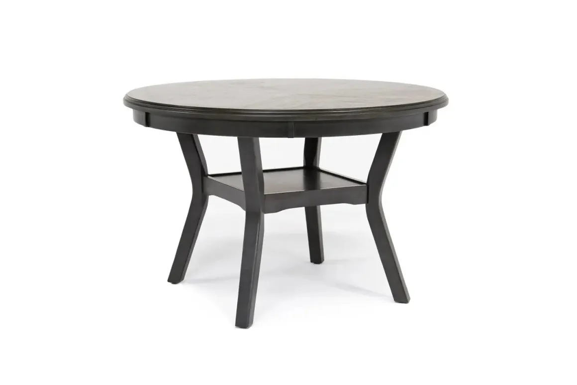 Gia Round Dining Table & 4 Chairs In Dark Brown