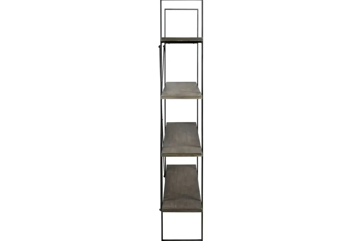 Gilesgrove Tall Bookcase In Black & Gray
