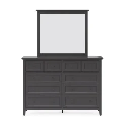 Grace Panel Bed, Dresser, Mirror & Nightstand In Snowfall, Full