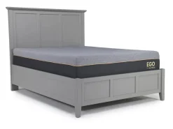 Grace Panel Bed, Dresser, Mirror & Nightstand In Snowfall, Full