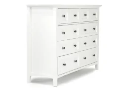 Grace Panel Bed, Dresser, Mirror & Nightstand In Snowfall, Full
