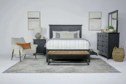 Grace Storage Bed, Dresser, Mirror & Nightstand In Snowfall, Full
