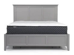 Grace Storage Bed, Dresser, Mirror & Nightstand In Snowfall, Full