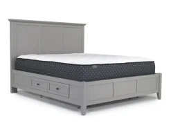 Grace Storage Bed, Dresser, Mirror & Nightstand In Snowfall, Full