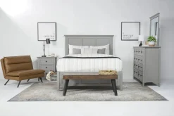 Grace Storage Bed, Dresser, Mirror & Nightstand In Snowfall, Full