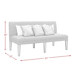 Gramercy Dining Bench In Walnut