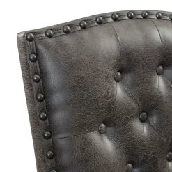 Gramercy Tufted Tall Back Side Chair In Walnut, Set Of 2