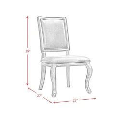 Gramercy Tufted Tall Back Side Chair In Walnut, Set Of 2