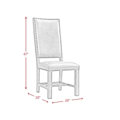 Gramercy Tufted Tall Back Side Chair In Walnut, Set Of 2