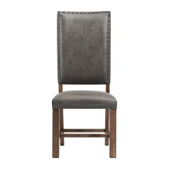 Gramercy Tufted Tall Back Side Chair In Walnut, Set Of 2