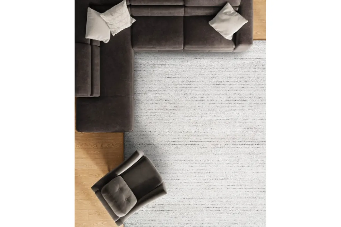 Granada Mar Rug In Washed Ivory, 5’ X 8’