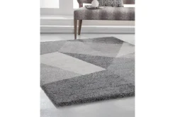 Granada Vista Rug In Gray Geometric, 5’ X 8’