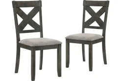 Gulliver Side Chair In Rustic Brown, Set Of 2