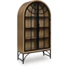 Gwenwhich Glass Door Chest In Natural Brown/Black