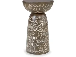 Hadcher Accent Table In Warm Brown And Cream