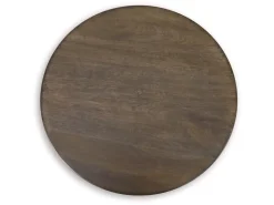 Hadcher Accent Table In Warm Brown And Cream