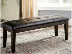 Haddigan Dining Bench In Dark Brown