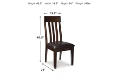 Haddigan Side Chair In Dark Brown, Set Of 2