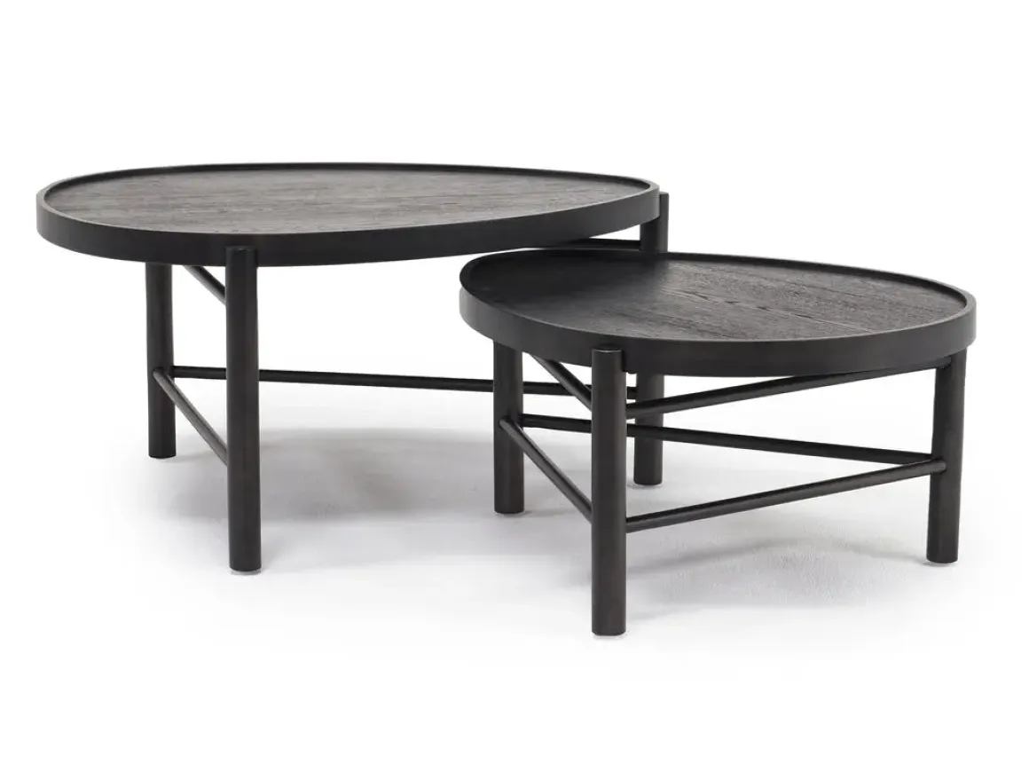 Hadleigh Nesting Coffee Tables In Coffee Bean, Set Of 2