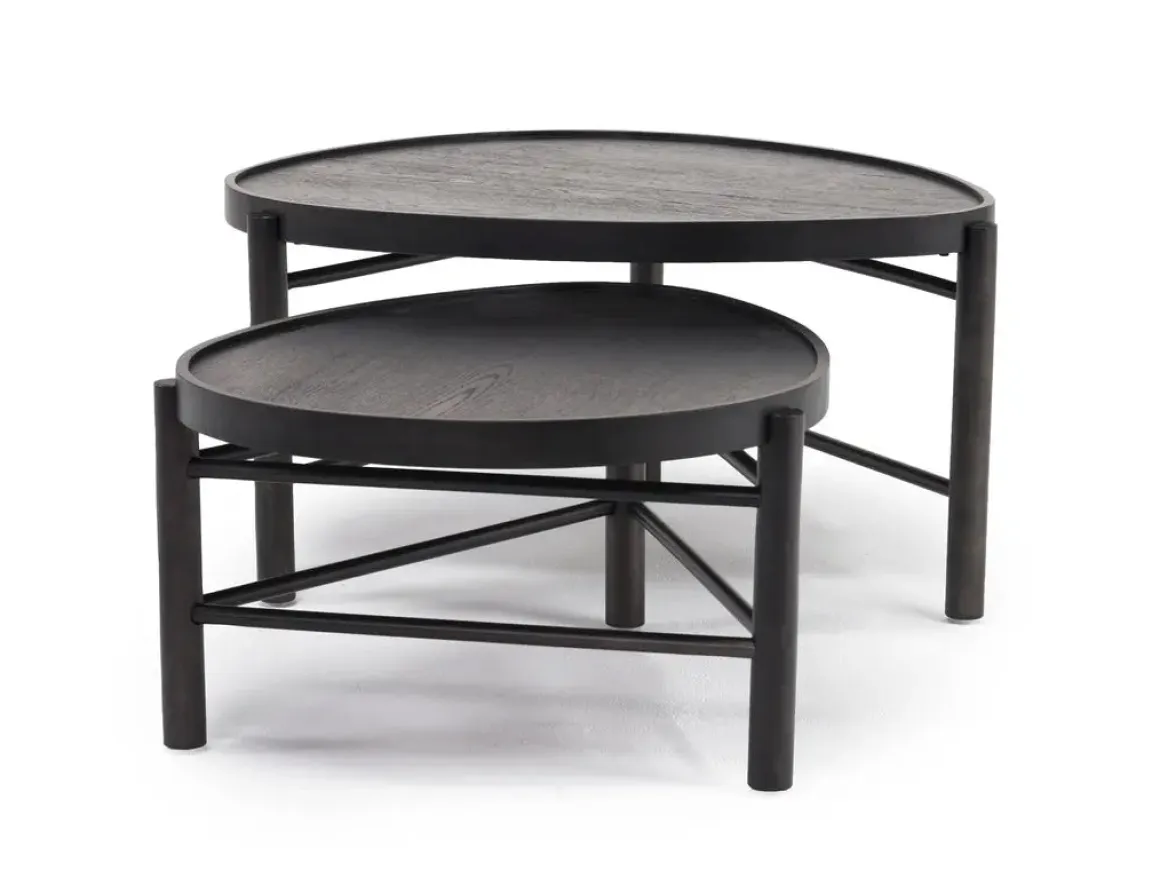 Hadleigh Nesting Coffee Tables In Coffee Bean, Set Of 2