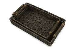 Halima Tray In Chocolate, Set Of 2
