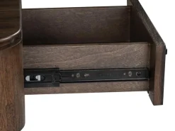 Hallie Rectangle End Table In Milk Chocolate/Dark Chocolate