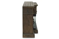 Harbor Console W/ Fireplace Insert In Brown, 70 Inch