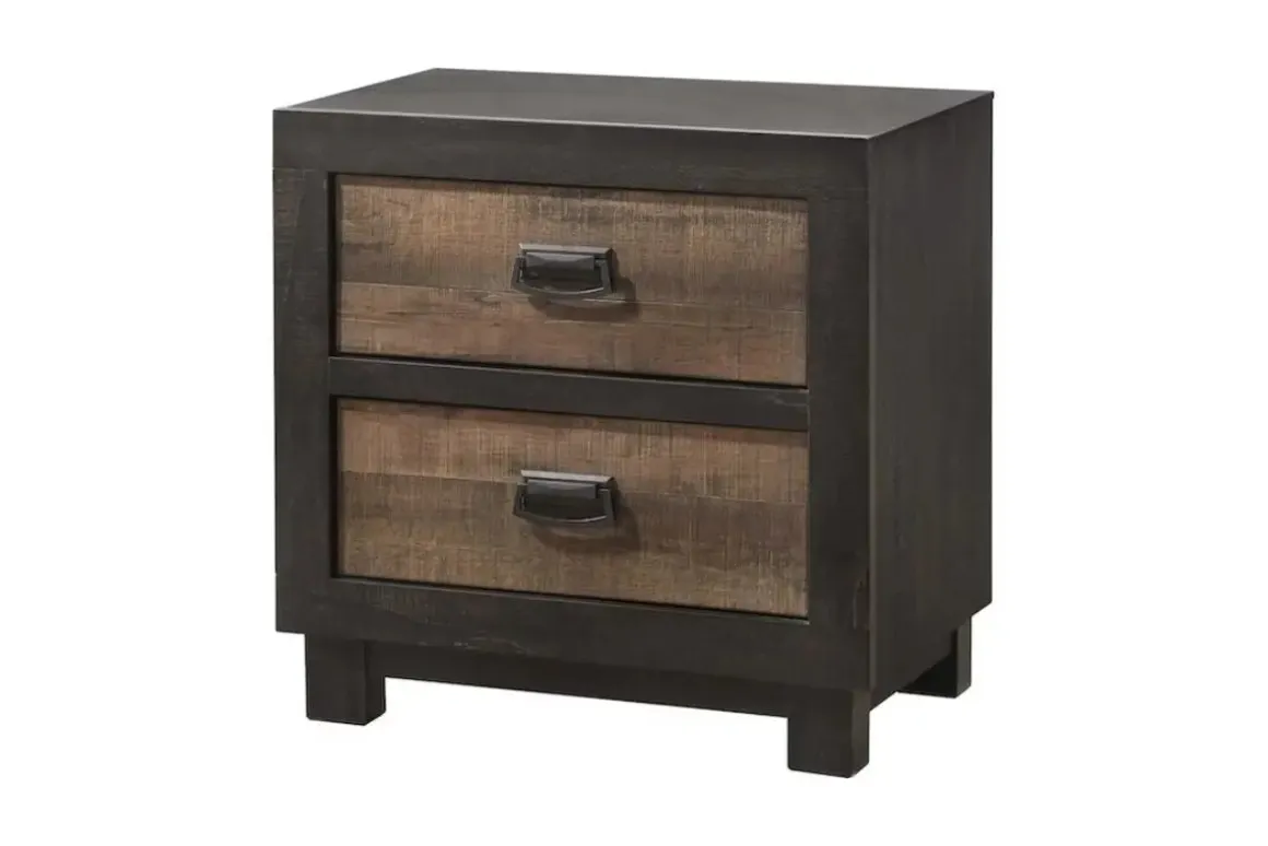 Harlington Panel Bed, Dresser, Mirror & Nightstand In Walnut, Full