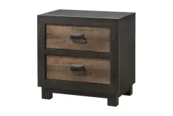 Harlington Panel Bed, Dresser, Mirror & Nightstand In Walnut, Full