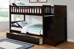 Harlow Bunk Bed In Espresso, Twin/Twin