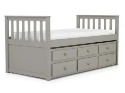 Harlow Captain Bed W/ Storage Trundle In Espresso