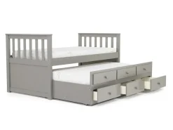 Harlow Captain Bed W/ Storage Trundle In Espresso