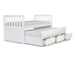 Harlow Captain Bed W/ Storage Trundle In Espresso